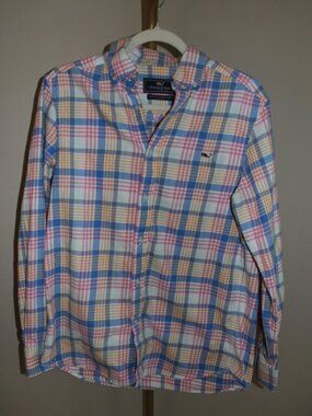 Men's Vineyard Vines Pastel Flannel Shirt, Size Small